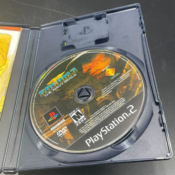 SOCOM 3: U.S. Navy SEALs Sony PlayStation 2, 2005 PS2‎ Black Label COMPLETE - Picture 5 of 6